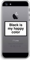 Case Company® - Hoesje geschikt voor iPhone 5 / 5S / SE (2016) hoesje - Black is my happy color - Soft Cover Telefoonhoesje - Bescherming aan alle Kanten en Schermrand