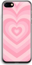 Case Company® - Hoesje geschikt voor iPhone 7 hoesje - Hart Roos - Soft Cover Telefoonhoesje - Bescherming aan alle Kanten en Schermrand