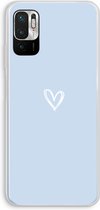 Case Company® - Hoesje geschikt voor Xiaomi Redmi Note 10 5G hoesje - Klein Hart Blauw - Soft Cover Telefoonhoesje - Bescherming aan alle Kanten en Schermrand