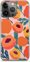 Case Company® - Hoesje geschikt voor iPhone 13 Pro hoesje - Perzik - Soft Cover Telefoonhoesje - Bescherming aan alle Kanten en Schermrand