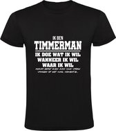Timmerman Heren t-shirt | verjaardagkado | verjaardag kado | grappig | jarig | cadeau | Zwart