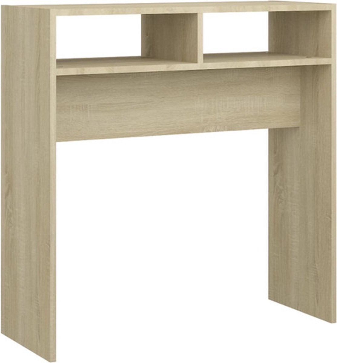 vidaXL Wandtafel - 78x30x80 - cm - bewerkt - out - sonoma - eikenkleurig sonoma eiken