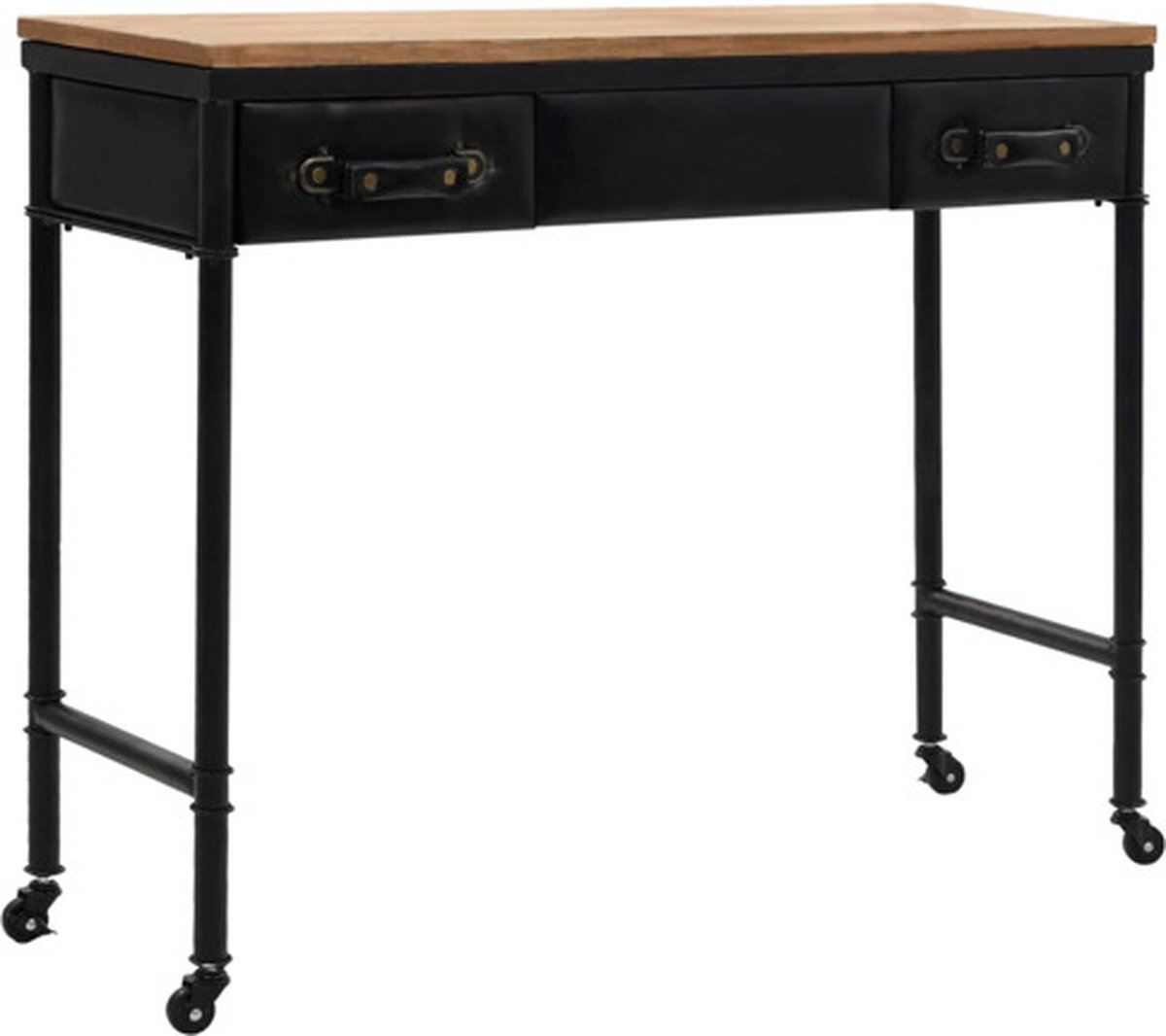vidaXL Wandtafel - 100x33,5x80 - cm - MDF - en - vurenhout meerkleurig
