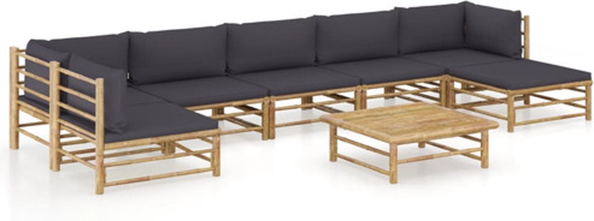 Vidaxl Tuinset Grijs Loungeset