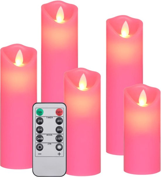 vidaXL 5-delige Kaarsenset met afstandsbediening LED warmwit