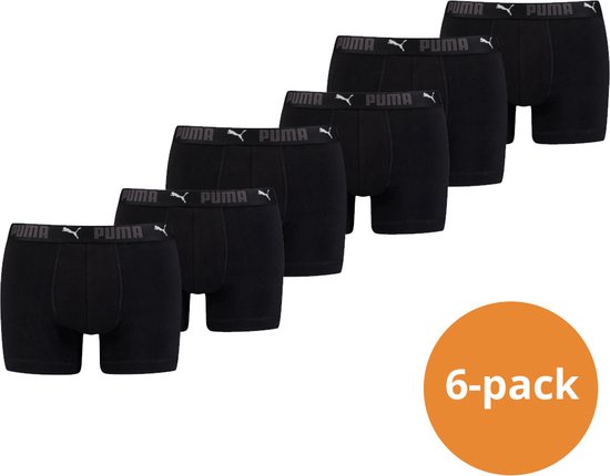 Puma Sport Boxershorts Katoen 6-pack Zwart