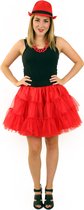 PartyXplosion - Rock & Roll Kostuum - Rock And Roll Petticoat 3 Lagen Rood Vrouw - Rood - One size - Kerst - Verkleedkleding