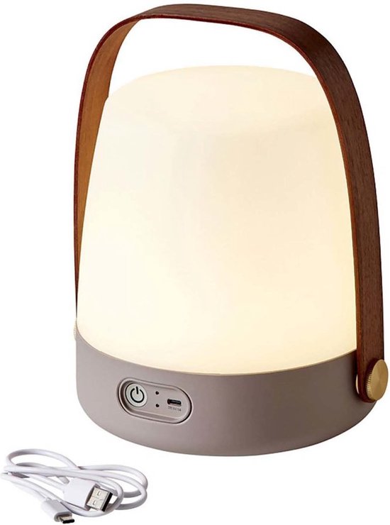 Kooduu Lite-UP Earth - - Deense Design LED-lamp - 4 Lichtstanden - Dimbaar - Staande Lamp - Tafellamp - Nachtlamp - Slaapkamer Lamp - Ingebouwde Oplaadbare Accu - Tot 24 uur lang Sfeer Verlichting - Draadloos - Kooduu
