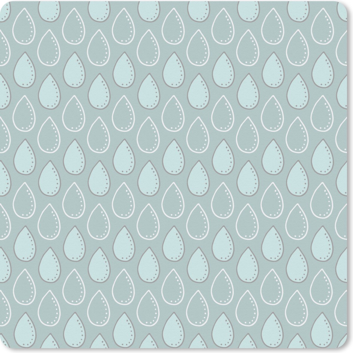 Muismat XXL 40x40 cm - Bureau onderlegger - Bureau mat Patronen - Zee - Druppel - Bureaumat - Gaming mousepad xl - Bureaulegger groot - Computer deskmat