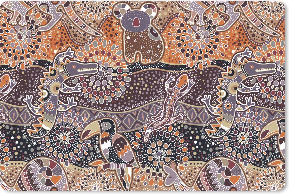 Muismat XXL 120x80 cm - Bureau onderlegger - Bureau mat Patronen - Koala - Dieren - Australië - Bureaumat - Gaming mousepad xl - Bureaulegger groot - Computer deskmat