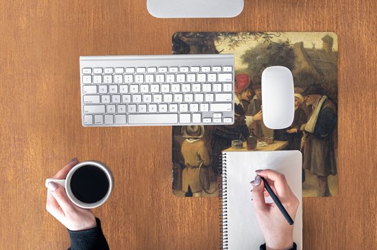 Muismat XXL 40x40 cm - Bureau onderlegger - Bureau mat De kwakzalver - Jan Steen - Bureaumat - Gaming mousepad xl - Bureaulegger groot - Computer deskmat