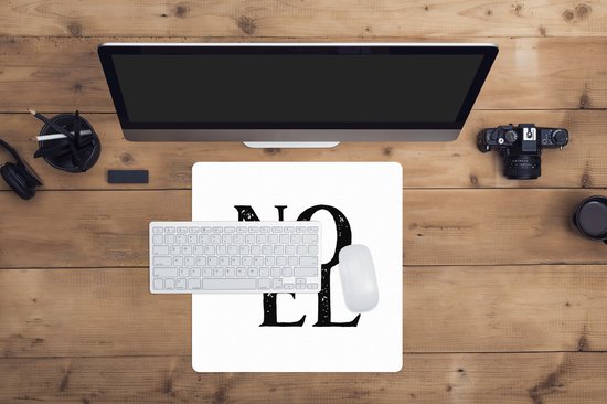 Muismat XXL 40x40 cm - Bureau onderlegger - Bureau mat Kerst - Quotes - Noel - Spreuken - Bureaumat - Gaming mousepad xl - Bureaulegger groot - Computer deskmat