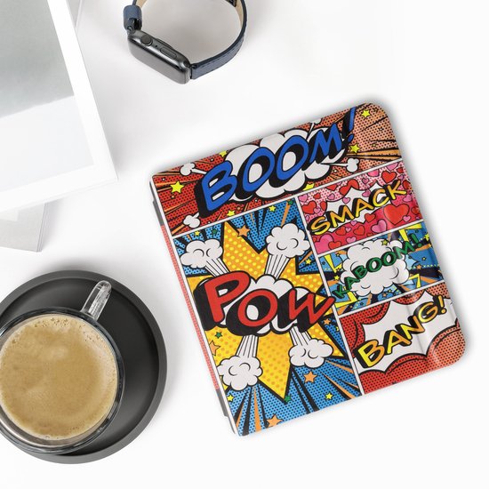 kwmobile e-reader hoesje geschikt voor Kobo Libra 2 hoes - E reader flip case met magnetische sluiting - Ereader cover - Stripboek design in meerkleurig van kwmobile — afbeelding 4