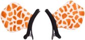 Verkleed/speelgoed giraffe dieren oortjes op clip voor kinderen
