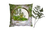 Coussins décoratifs - Oreillers Salon - 60x60 cm - Palmiers - Tropical - Transparent - Plage