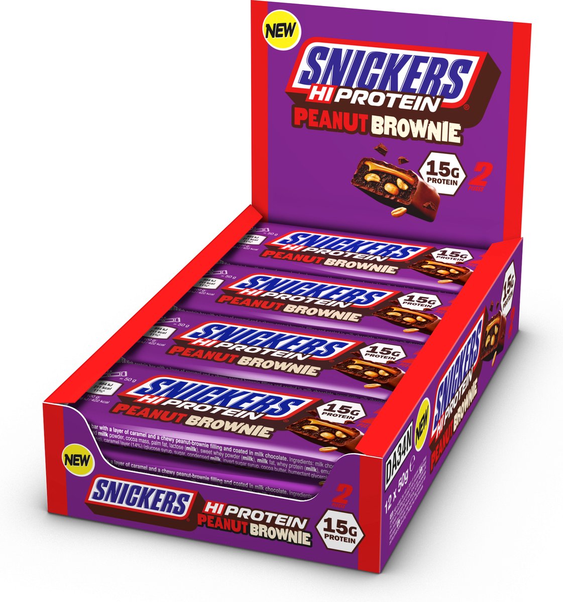 Goedkoopste Snickers Hi Protein Bar Brownie 12repen Brownie