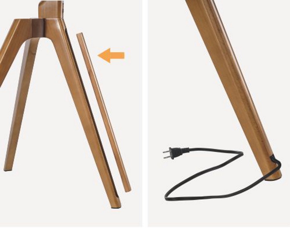 VDD Gaming - TV Standaard - Tv voet universeel - TV Statief - TV Vloerstandaard - Draaibare TV Standaard - Schildersezel Design Studio - Monitor standaard - Draaibaar- Scandinavisch Design - Voor 45 tot 65 inch - Belastbaar 40 kg - Bruin - Hout — afbeelding 10