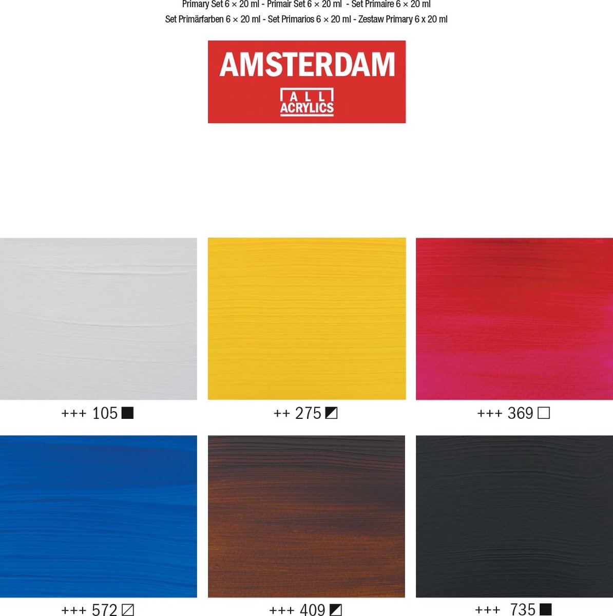 Amsterdam Standard Series acrylverf primaire set | 6 × 20 ml — afbeelding 8