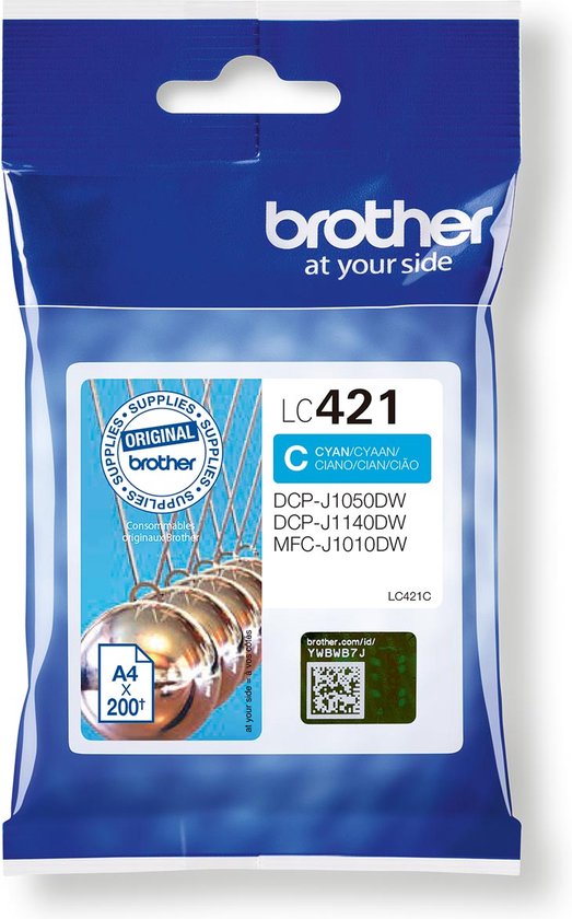 Brother Inktcartridge brother lc-421c blauw - 5 stuks