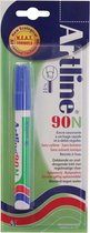 ARTLINE 90 NEAT - Permanent Marker - 12 stuks op blister - 2,0-5,0 mm Lijndikte - Blauw