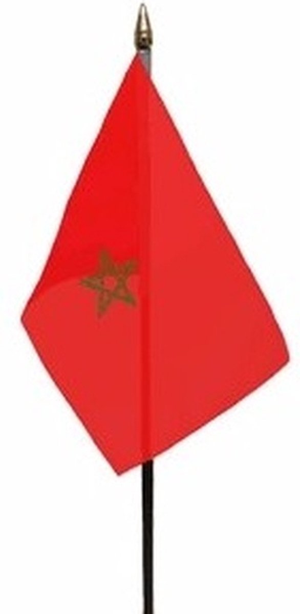 Drapeau Maroc Avec 10 Oeillets Renforcés - Taille S (70 X 105 Cm) - Polyester Haute Qualité, Couleurs Vibrantes