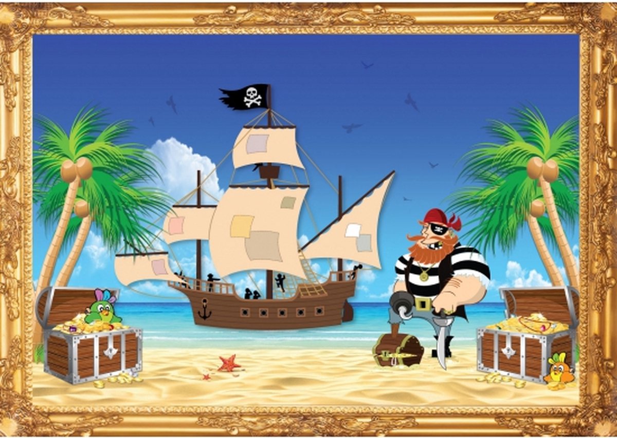 Piraten poster roodbaard - Merkloos
