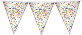 Haza Confetti thema feest vlaggenlijnen - van plastic - 10 meter - Kinderfeestje / kinderverjaardag - versiering