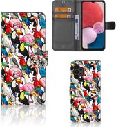 Wallet Book Case Geschikt voor Samsung Galaxy A13 (4G) Telefoon Hoesje Birds