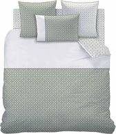 Matt & Rose Tendance Ceramique Kaki - Dekbedovertrek - Lits Jumeaux - 240 x 220 cm - Groen