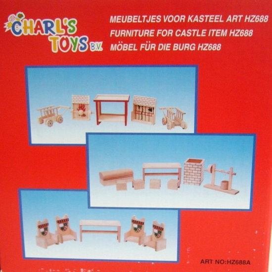 3-in-1 Houten meubels voor kasteel Charl's Toys | bol.com