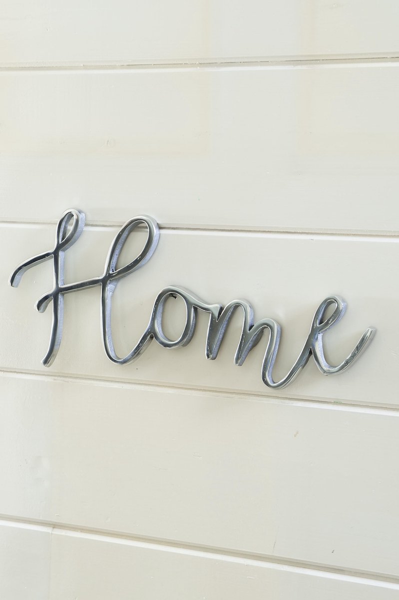 Maison Home Wall Sign - Decoratief - Zilver - Aluminium |