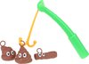 Afbeelding van het spelletje Toi-toys Hengelspel Funny Poo Bruin/groen 4-delig