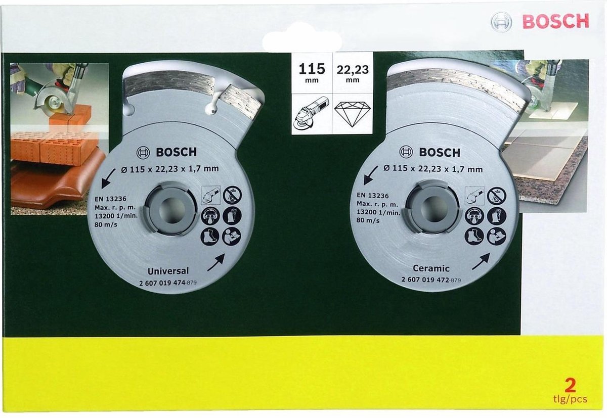 Bosch diamantschijf - 115 mm - Voor tegels en bouwmaterialen