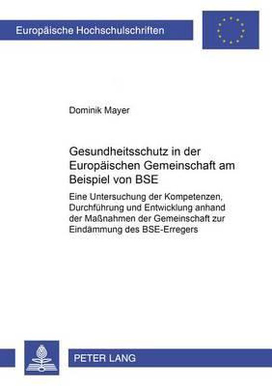 Europaeische Hochschulschriften Recht- Gesundheitsschutz in  ... - cover