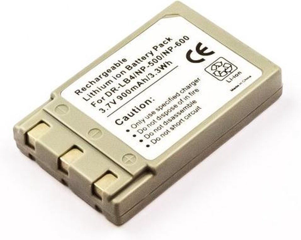 AccuCell-batterij geschikt voor Konica DR-LB4, NP-500, NP-600