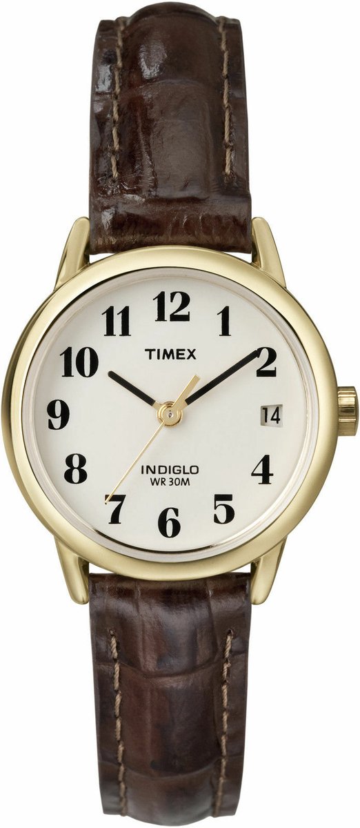 Timex Easy Reader T20071 Horloge - Leer - Bruin - Ø 25 mm