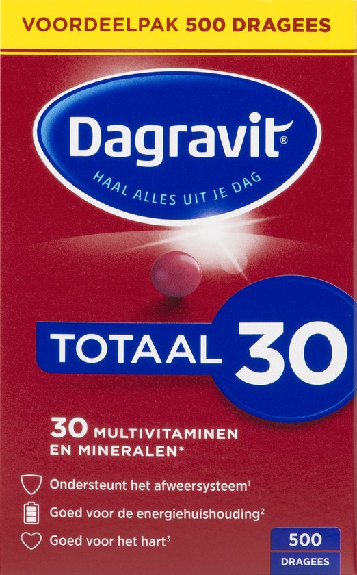 Dagravit Totaal 30 Voordeelpak - Vitaminen - 500 dragees