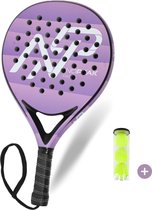 NoPeak Padel racket Dames Roze - Padel - Inclusief padel Ballen - Padel tas - padelracket vrouwen - LICHT in gewicht