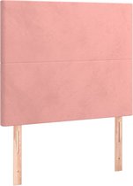 vidaXL Têtes de lit 2 pcs 100x5x78/88 cm Velours Rose - Tête de lit - Têtes de lit - Tête de lit - Tête de lit en bois
