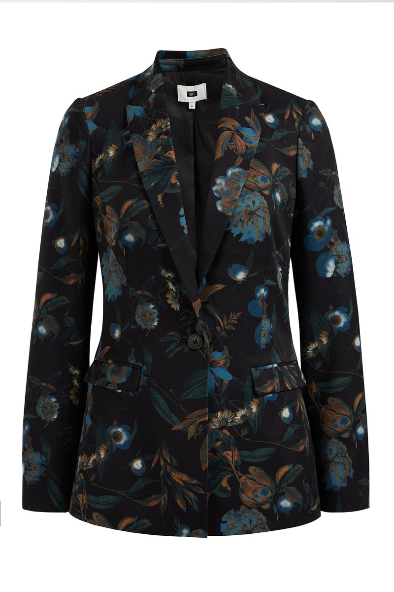 WE Fashion Dames getailleerde blazer met dessin