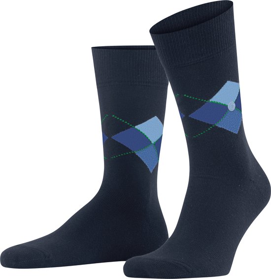 Burlington Multi King One size organisch katoen sokken heren blauw - Maat 40-46
