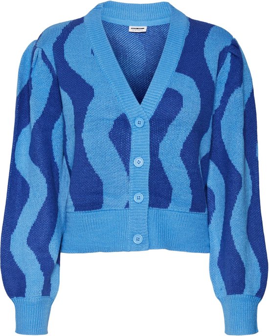 Noisy may Vest Nmcosmic L/s V-neck Knit Cardigan D 27024240 Azure Blue Dames Maat - M
