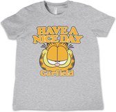 Garfield Kinder Tshirt -Kids tm 12 jaar- Have A Nice Day Grijs