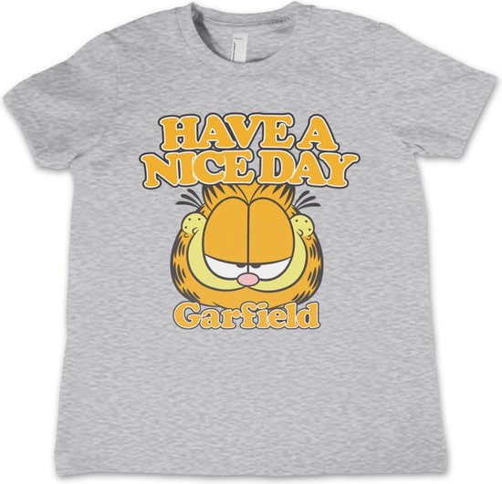 Garfield Kinder Tshirt -Kids tm 12 jaar- Have A Nice Day Grijs