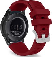 Strap-it Smartwatch bandje 20mm - siliconen bandje geschikt voor Samsung Galaxy Watch 42mm / Active / Active2 / Galaxy Watch 3 41mm / Gear Sport - bordeaux