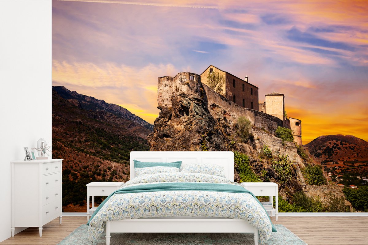 Behang - Fotobehang Zonsondergang in Corsica - Breedte 330 cm x hoogte 220 cm