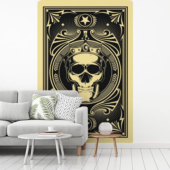 Papier peint photo peint Cartes à jouer - Illustration d'une carte à jouer avec un cri strident largeur 170 cm x hauteur 260 cm - Tirage photo sur papier peint vinyl (disponible en 7 formats) - chambre/séjour/bureau