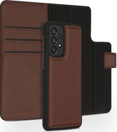 Accezz Hoesje Geschikt voor Samsung Galaxy A33 Hoesje Met Pasjeshouder - Accezz Premium Leather 2 in 1 Wallet Bookcase - Bruin