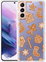 Hoesje geschikt voor Samsung Galaxy S21 Christmas Cookies