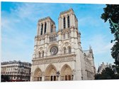 WallClassics - PVC Schuimplaat - Notre-Dame Kathedraal - Parijs - 105x70 cm Foto op PVC Schuimplaat (Met Ophangsysteem)